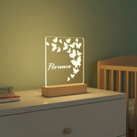 Personalized Butterfly Night Light for Kids Custom Name Nursery & Bedtime Lamp - Custom Table Lamps