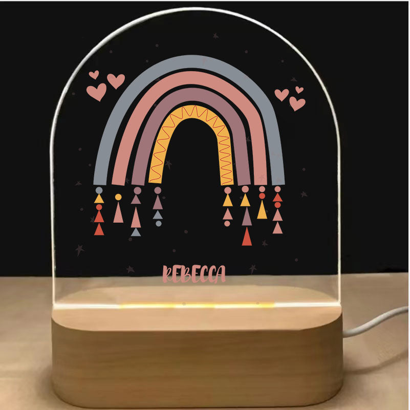 cute rainbow  customized night light for nursery