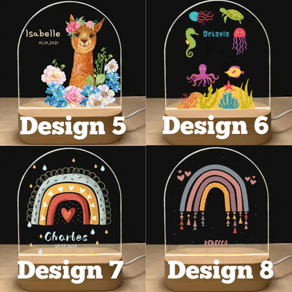  design grid customized night light for nursery