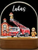 fire truck personalized night lamp for kids