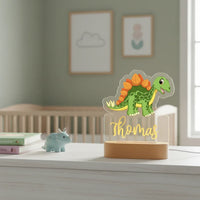 Dinosaur Personalized Night Light Custom Name Acrylic Lamp for Baby or Kids Bedroom