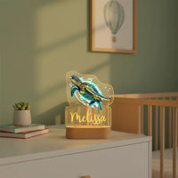 Turtle Personalized Night Light Custom Name Acrylic Lamp for Baby or Kids Bedroom