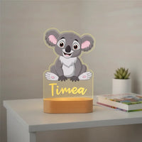 Koala Personalized Kids Animal Night Light Custom Name Acrylic Lamp for Kids Bedroom