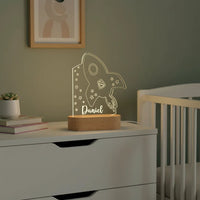 Rocket Night Light Personalized Children's Name Lamp Custom Kids or Newborn Bedroom Decor