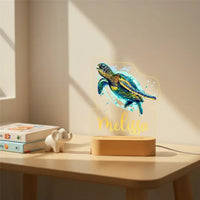 Turtle Personalized Night Light Custom Name Acrylic Lamp for Baby or Kids Bedroom