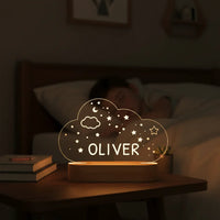 Cloud Personalized kids Night Light Custom Name Acrylic Lamp for Kids Bedroom or Nursery