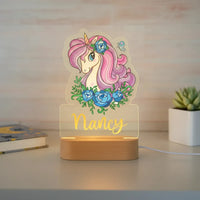 Personalized Children Animal Night Light Custom Name Acrylic Lamp Baby Kids Bedroom Decoration Neonate Birthday Christmas Gift