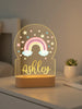 Personalized Rainbow Night Light Custom Name Acrylic Lamp for Baby Room and Kids Bedroom