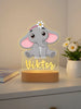 Cute Elephant Personalized Animal Night Light Custom Name Acrylic Lamp for Baby or Kids Bedroom