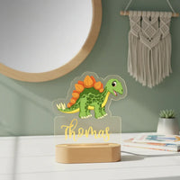 Dinosaur Personalized Night Light Custom Name Acrylic Lamp for Baby or Kids Bedroom