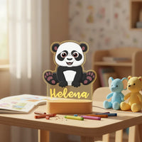 Panda Personalized Kids's Animal Night Light Custom Name Acrylic Lamp Baby Kids Bedroom Decor