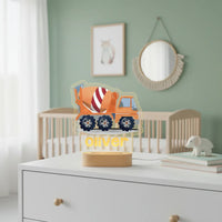 Cement Truck Personalized Night Light Custom Name Acrylic Lamp for Baby or Kids Bedroom