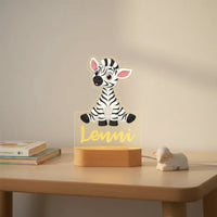 Personalized Children Animal Night Light Custom Name Acrylic Lamp Baby Kids Bedroom Decoration Neonate Birthday Christmas Gift