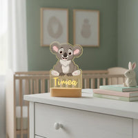 Koala Personalized Kids Animal Night Light Custom Name Acrylic Lamp for Kids Bedroom