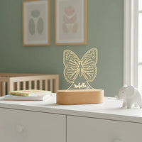 Butterfly Personalized kids Night Light Custom Name Acrylic Lamp for Kids Bedroom or Nursery