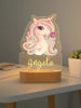 Sparkly Unicorn Personalized Night Light Custom Name Acrylic Lamp Baby Girl’s Room