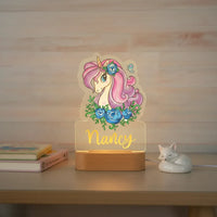Personalized Children Animal Night Light Custom Name Acrylic Lamp Baby Kids Bedroom Decoration Neonate Birthday Christmas Gift
