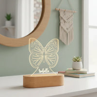 Butterfly Personalized kids Night Light Custom Name Acrylic Lamp for Kids Bedroom or Nursery