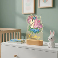 Personalized Children Animal Night Light Custom Name Acrylic Lamp Baby Kids Bedroom Decoration Neonate Birthday Christmas Gift