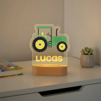 Green Tractor - Zebra Background