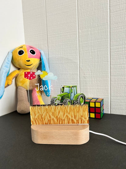 Tractor personalized night lamp