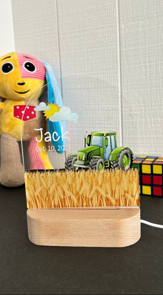 Tractor personalized night lamp
