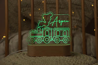 Train personalized night lamp with the child's name