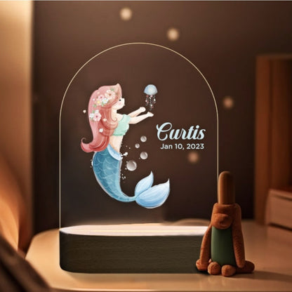 mermaid personalized night light