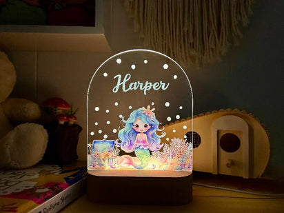 Mermaid personalized night light