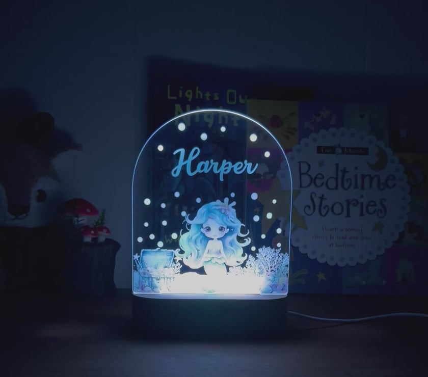 mermaid night lamp 7 colour changing lights