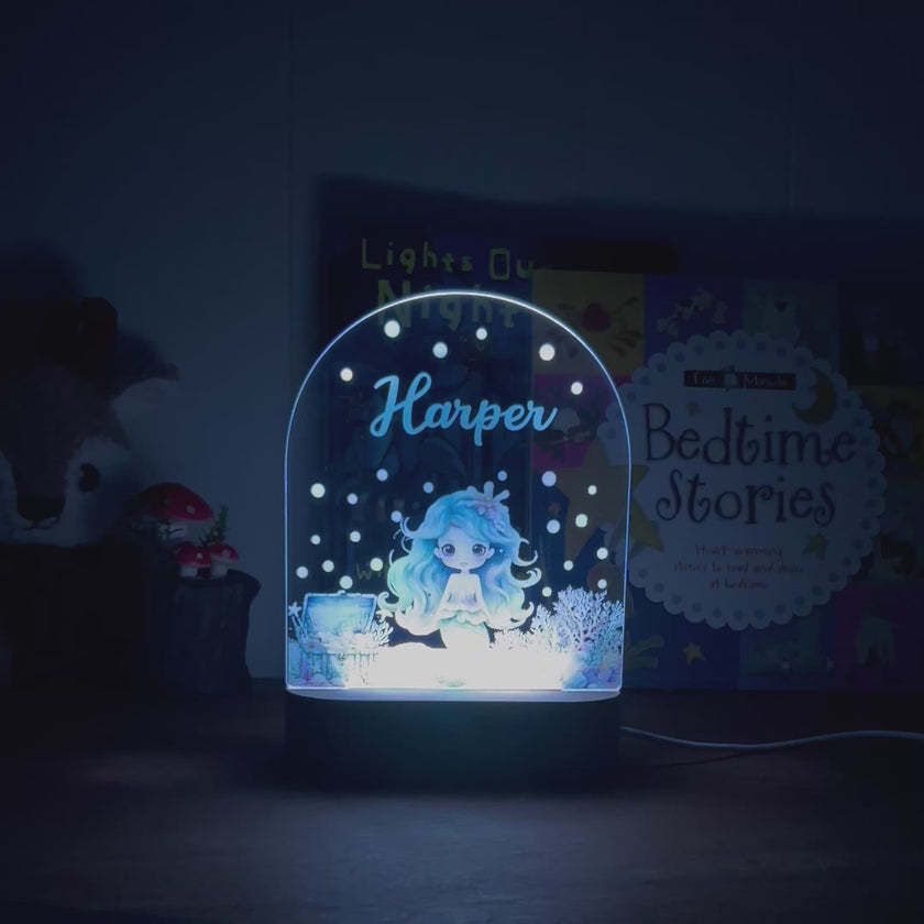 mermaid night lamp 7 colour changing lights