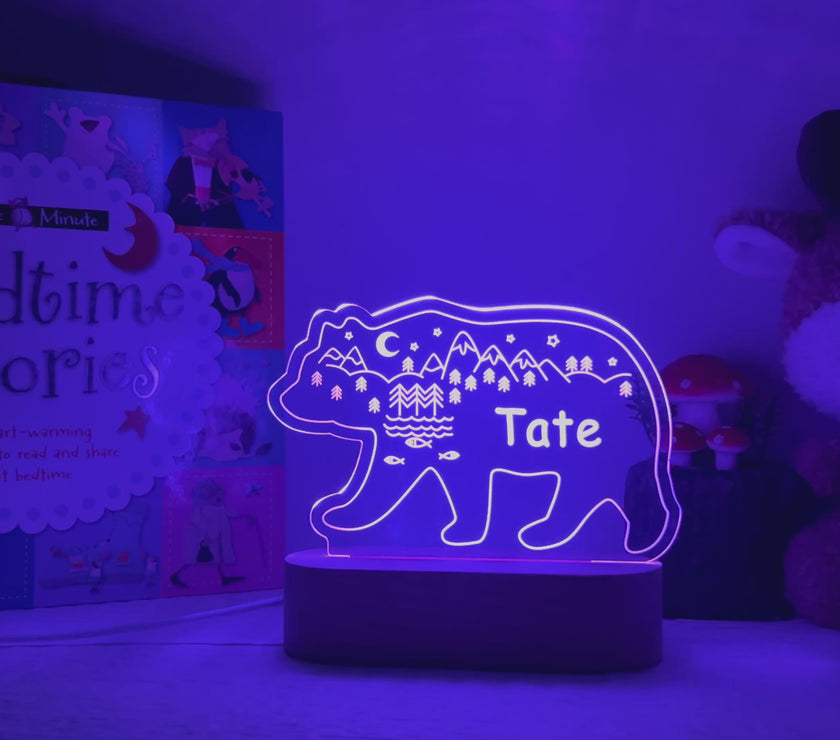 Bear night light video