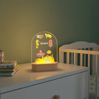 Personalized Sea Creature Night Light for Kids Custom Name Bedside Lamp - Custom Table Lamps