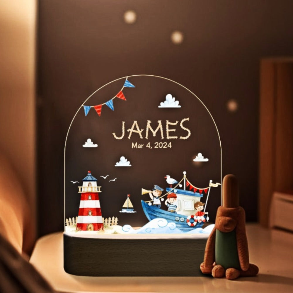 sea explorer personalized night light