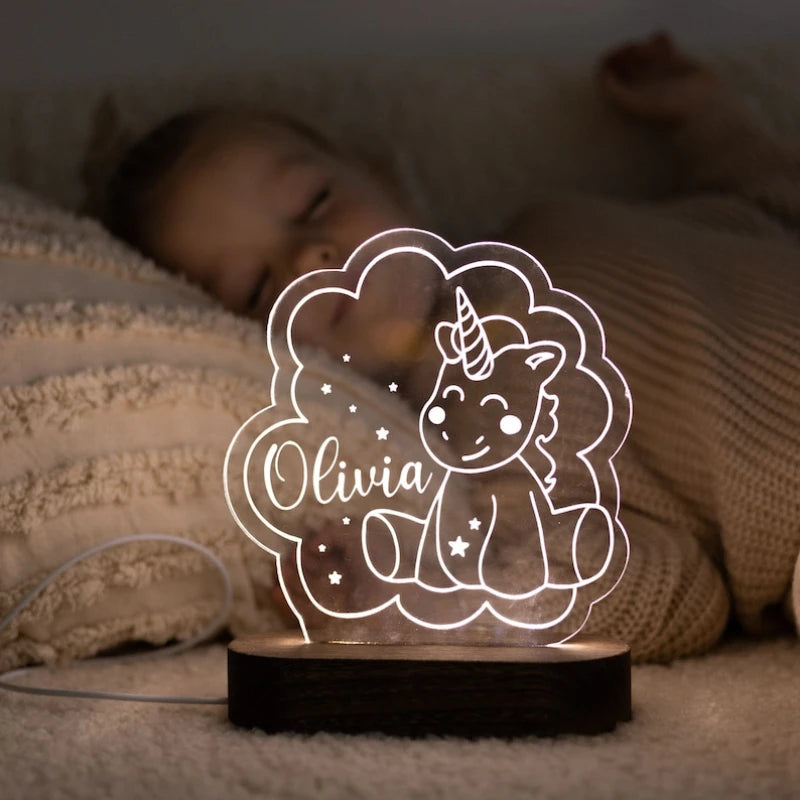 unicorn custom night light 