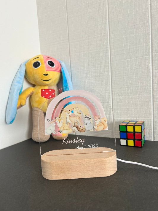 animas, flower crown personalized led night light