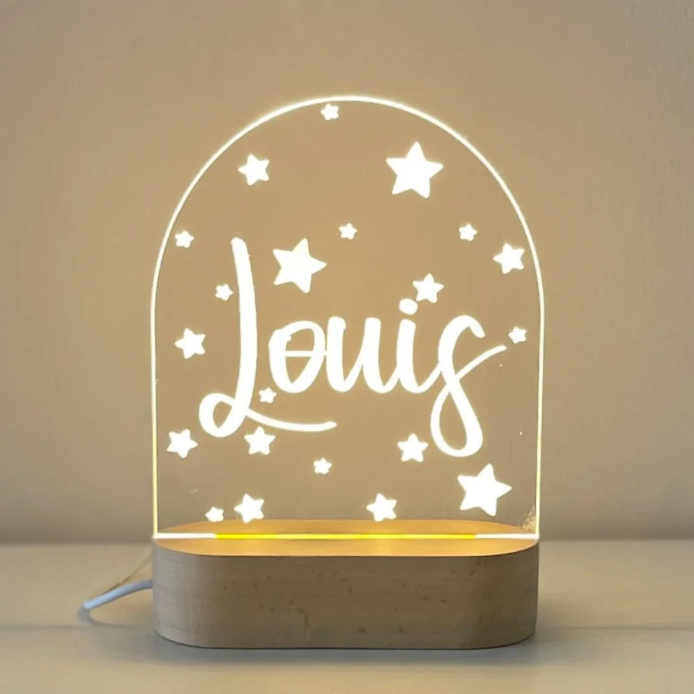 stars custom name night light