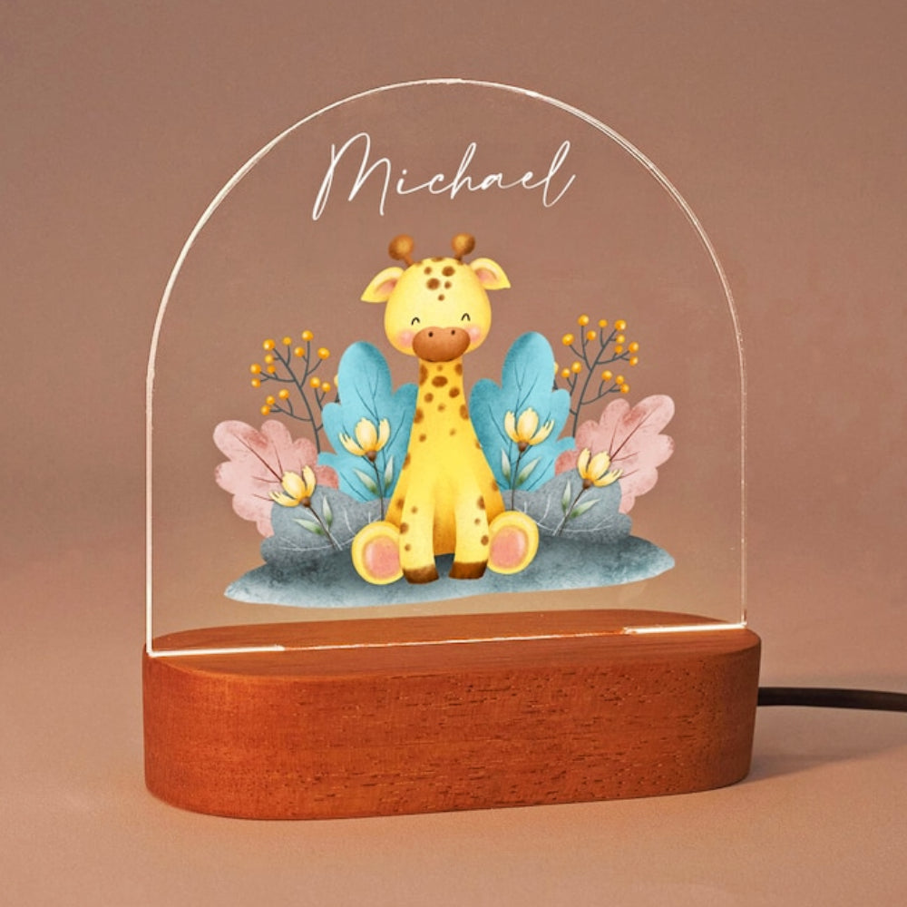 yellow giraffe custom name light pg